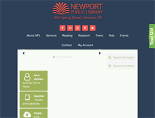 Tablet Screenshot of newportlibraryri.org